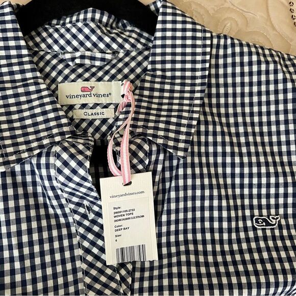 Vineyard Vines Gingham Chilmark Classic Button Down Shirt NEW Size 6 - Picture 7 of 8